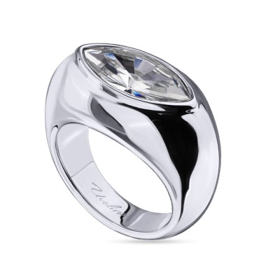 Кольцо Эдем (кристаллы SW белые; покрытие родий), Есть комплект