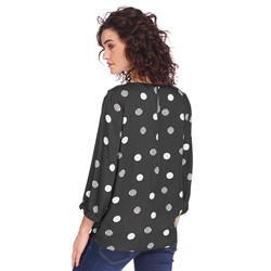 Damen Bluse mit großen Punkten