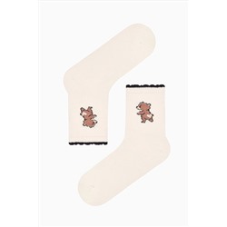 Penti 3 Çift Pamuklu Teddy Bear Ayı Desenli Soket Çorap