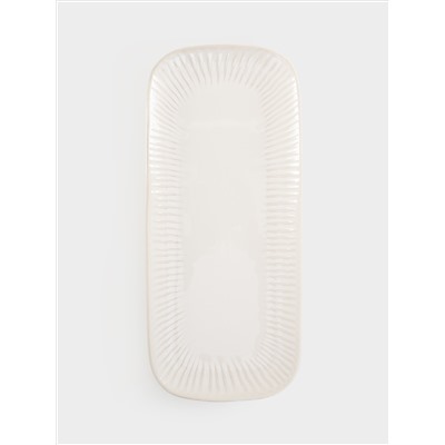 Блюдо, 36x16 см, прямоугольное, белое, Gallery