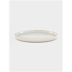 Тарелка обеденная, 27 см, керамика, серая, Спираль, Dallas