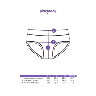 Трусы, 2 шт. PLAYTODAY, 1188049