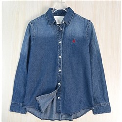 Женская повседневная джинсовая рубашка