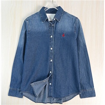 Женская повседневная джинсовая рубашка