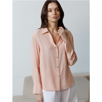 Блузка с широкими манжетами из вискозы с лиоцеллом