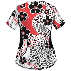 UA Garden Whimsy Poppy Print Scrub Top