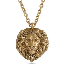 Кулон Король лев (покрытие античное золото) 85см, Есть комплект