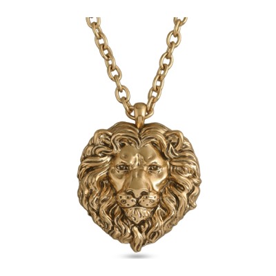 Кулон Король лев (покрытие античное золото) 85см, Есть комплект