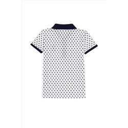 Erkek Çocuk Beyaz Polo Yaka Tişört