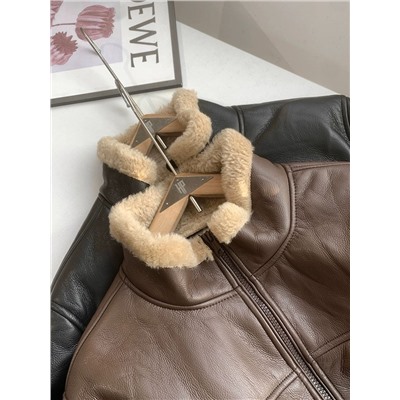 Мужская теплая куртка/дублёнка из искусственной кожи  ГЕС*С