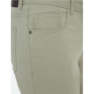 Su Yeşili Slim Fit Kanvas Pantolon