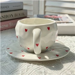 Милейшая кружка с блюдцем