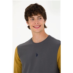 Erkek Antrasit Bisiklet Yaka Sweatshirt