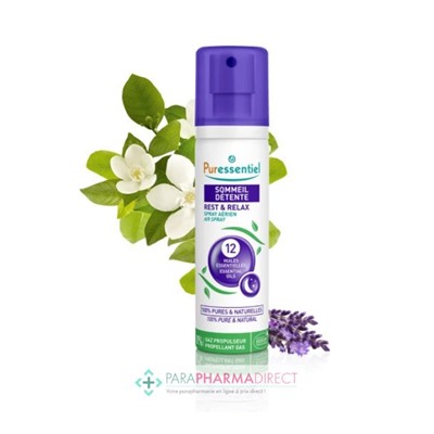 Puressentiel Sommeil Détente Spray Aérien aux 12 Huiles Essentielles 75 ml