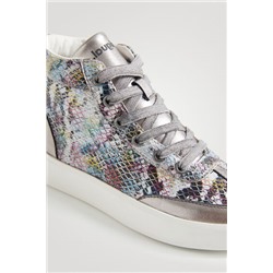Sneakers caña alta efecto escamas