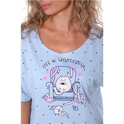 Пижама с шортами 050-051 с шортами Очарование НАТАЛИ #981420