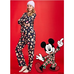 Old Navy x Disney Mickey Mouse & Friends Printed Flannel Pajama Set for Women
