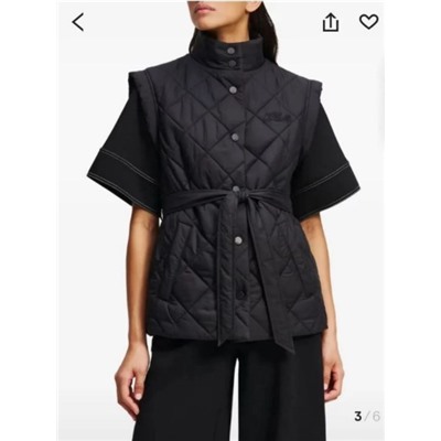 Женский стеганый жилет с ромбовидным узором и воротником-стойкой КАР*Л 😎