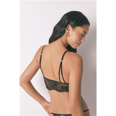 Bralette encaje espalda especial negro