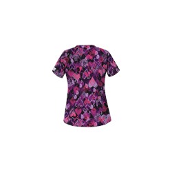 UA Bohemian Heart Black Print Scrub Top