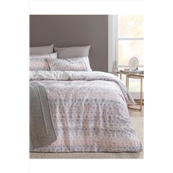 Madame Coco Robin King Size Crep Baskılı Nevresim Takımı - Gri/pudra NT0000000171-8682116924566