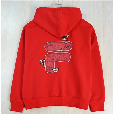 Зимняя толстовка из плотного хлопкового флиса с капюшоном  ФИЛ*А