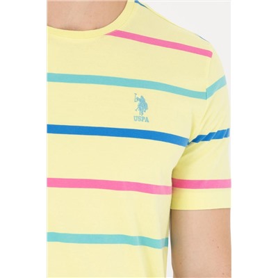 Erkek Açık Sarı Bisiklet Yaka Tişört