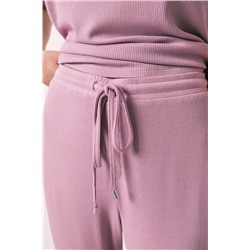 Pijama Capri textura waffle rosa