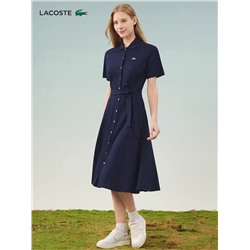 Приталенное хлопковое платье 2 цвета ЛАКОСТ*Е