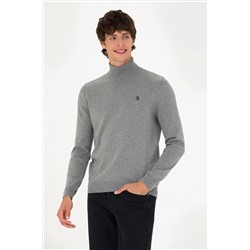 Erkek Gri Melanj Basic Kazak