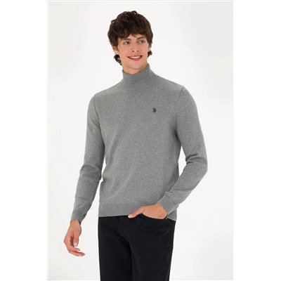 Erkek Gri Melanj Basic Kazak