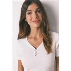 Camiseta panadera algodón blanco