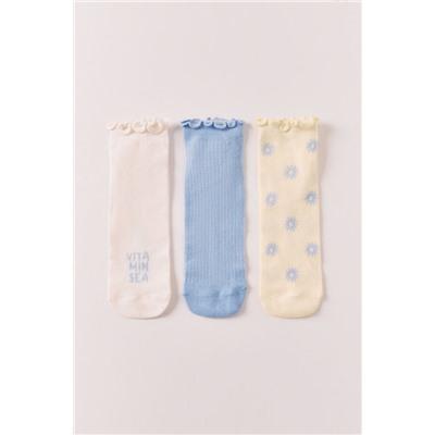 Pack 3 calcetines cortos estampados soles variados
