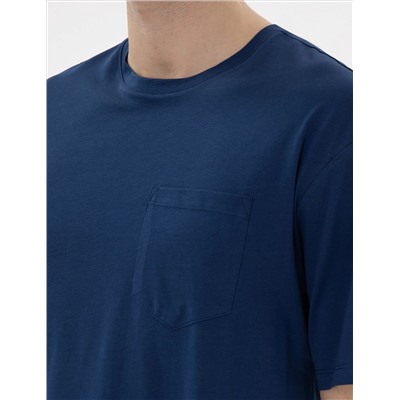 Açık Lacivert Comfort Fit Basic Tişört