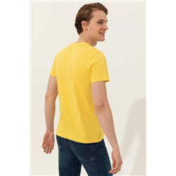 Erkek Açık Sarı Bisiklet Yaka Tişört