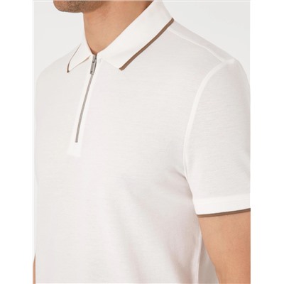 Ekru Slim Fit Polo Yaka Tişört