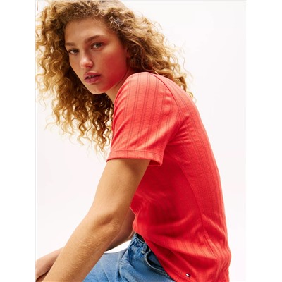 Pointelle Crewneck T-Shirt