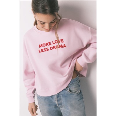 Sudadera algodón rosa