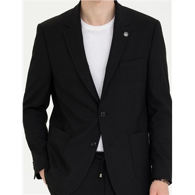 Siyah Slim Fit Takım Elbise
