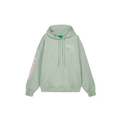 Sudadera capucha felpa algodón verde