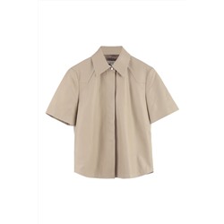 Camisa de piel Beige