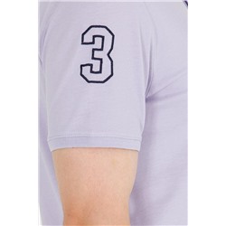 Erkek Lila Basic Polo Yaka Tişört