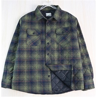 Мужская стеганая хлопковая теплая свободная повседневная рубашка