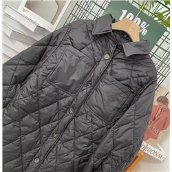 Женское однотонное хлопковое пальто-поло средней длины с разрезом H&*M