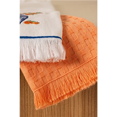 Orange Mutfak Havlu Seti - Beyaz/Mavi