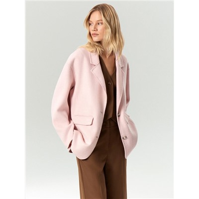 Полупальто из шерсти, R138/roseate