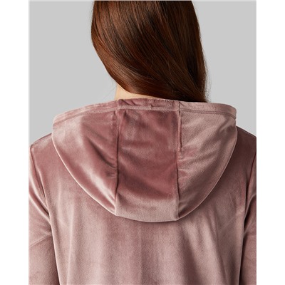 WOMEN'S SOFT VELOUR HOODED FULL-ZIP
