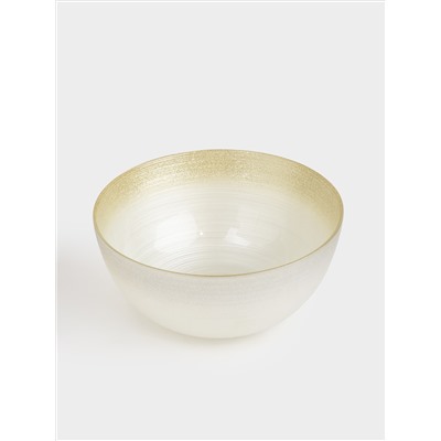 Салатник, 24х11 см, 1,7 л, стекло, молочный/шампань, Marbella