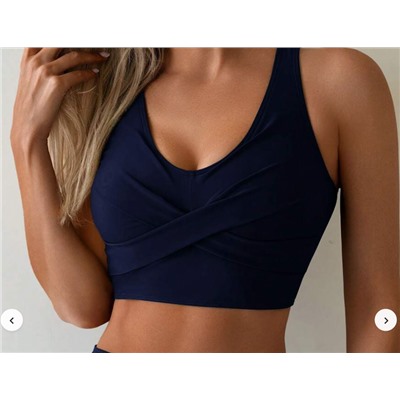 New Stylish Separate Swimwear, Sexy Criss-Cross Ruched Bikini For Women Vacation Beach Summer