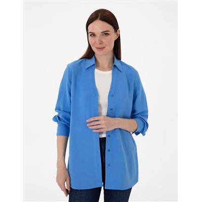 Mavi Comfort Fit Uzun Kollu Gömlek
